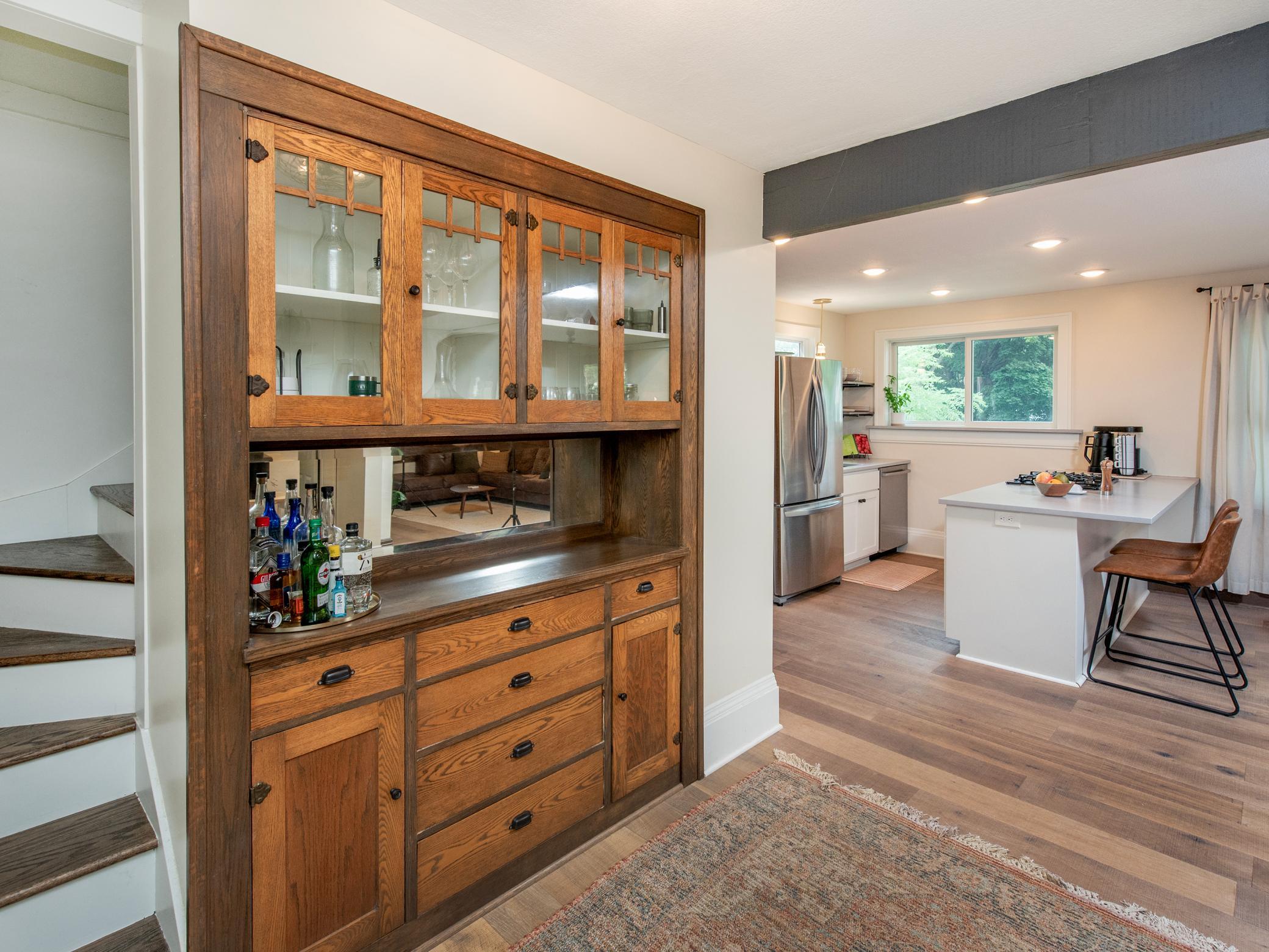 Buffet pairs original character w/ modern living