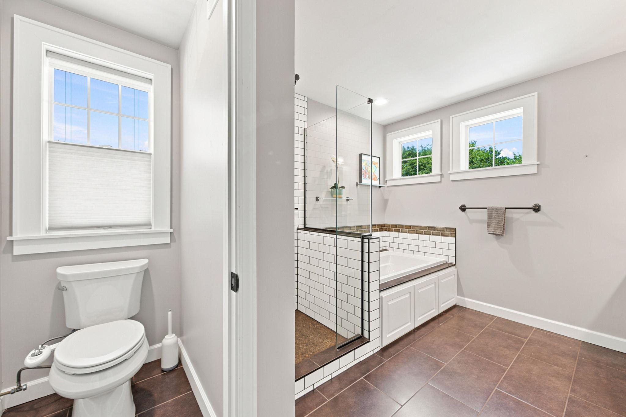 Primary bath with separate water closet