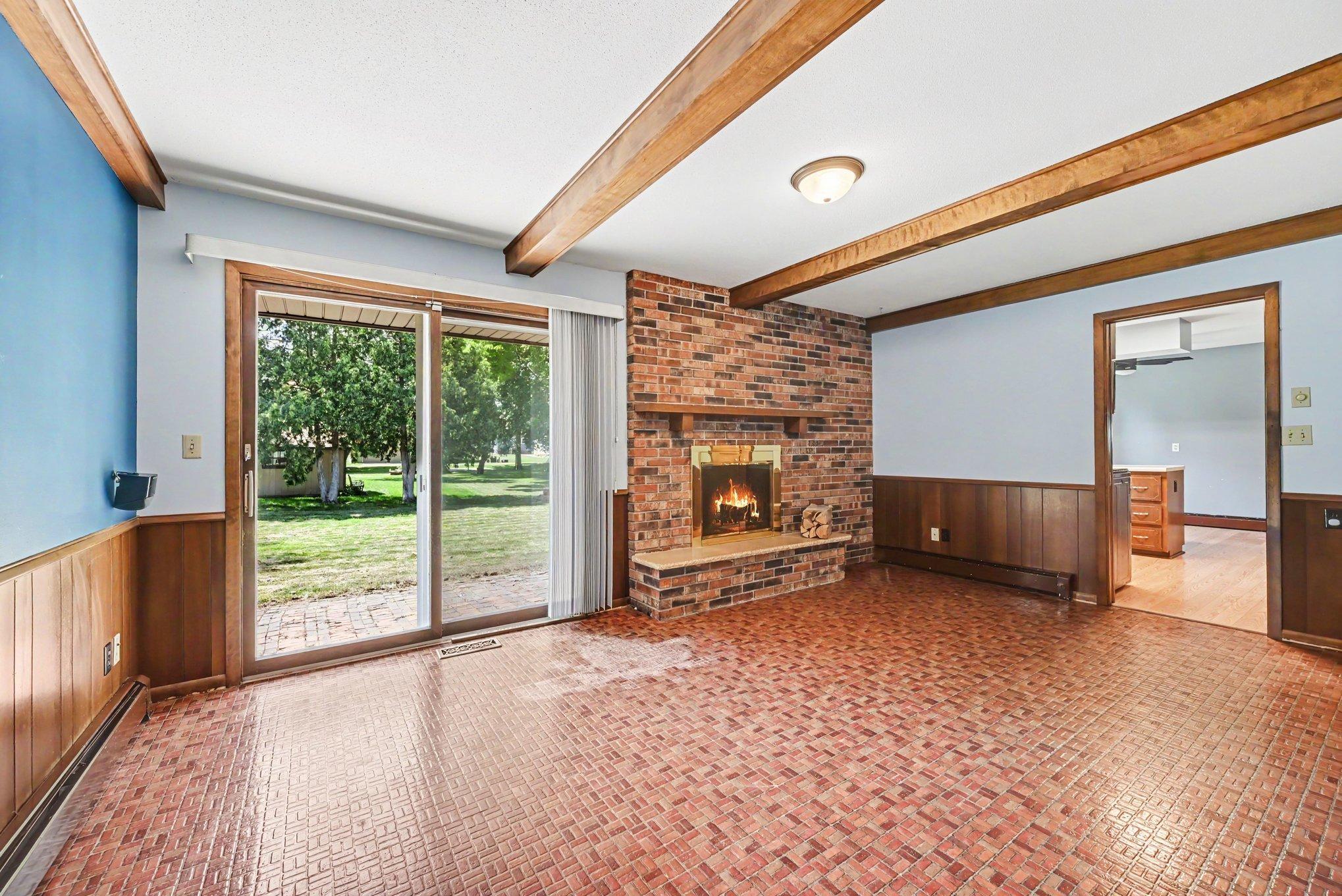 Patio to the backyard from the den