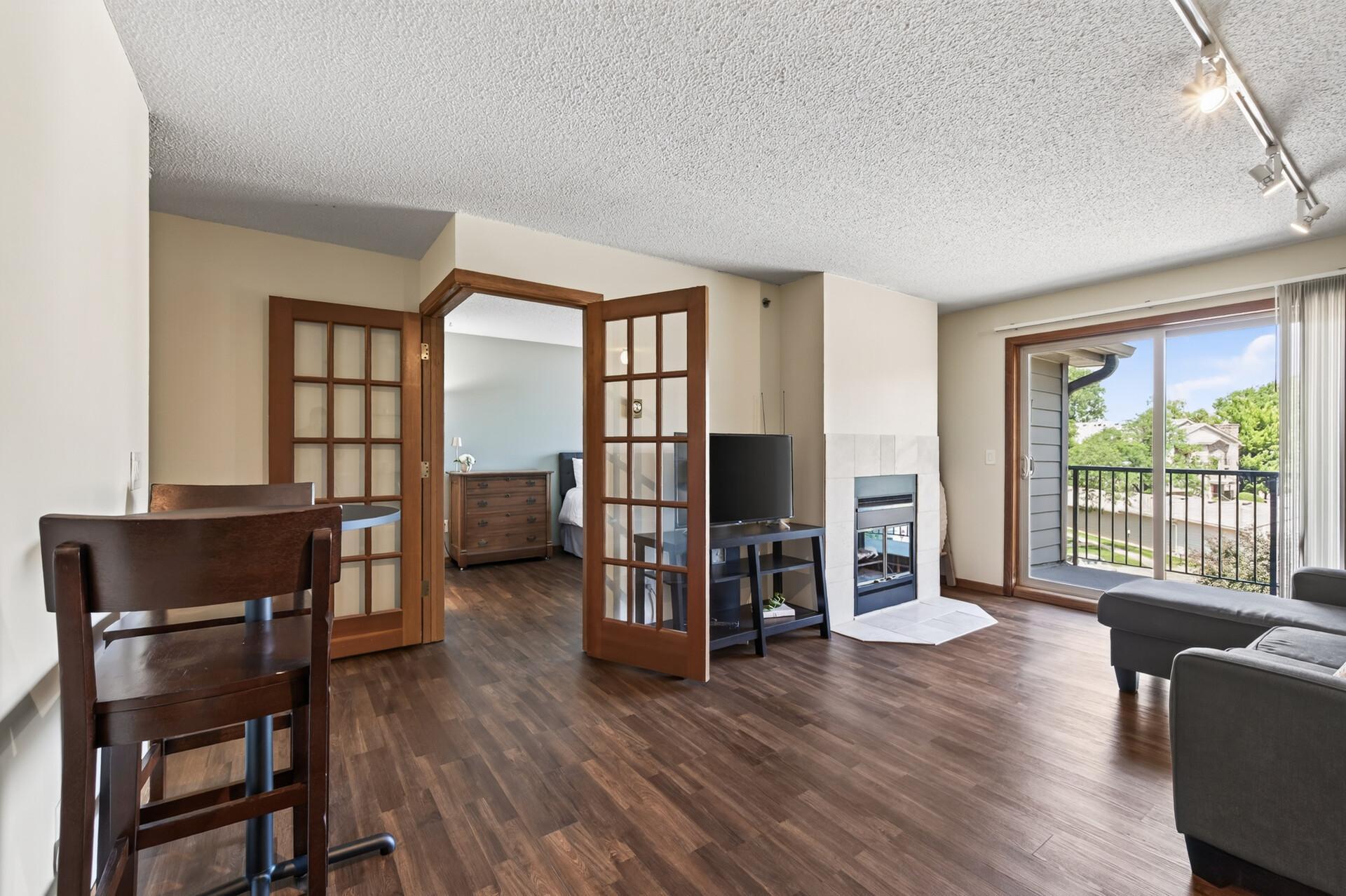 Beautiful French Doors leading into bedroom