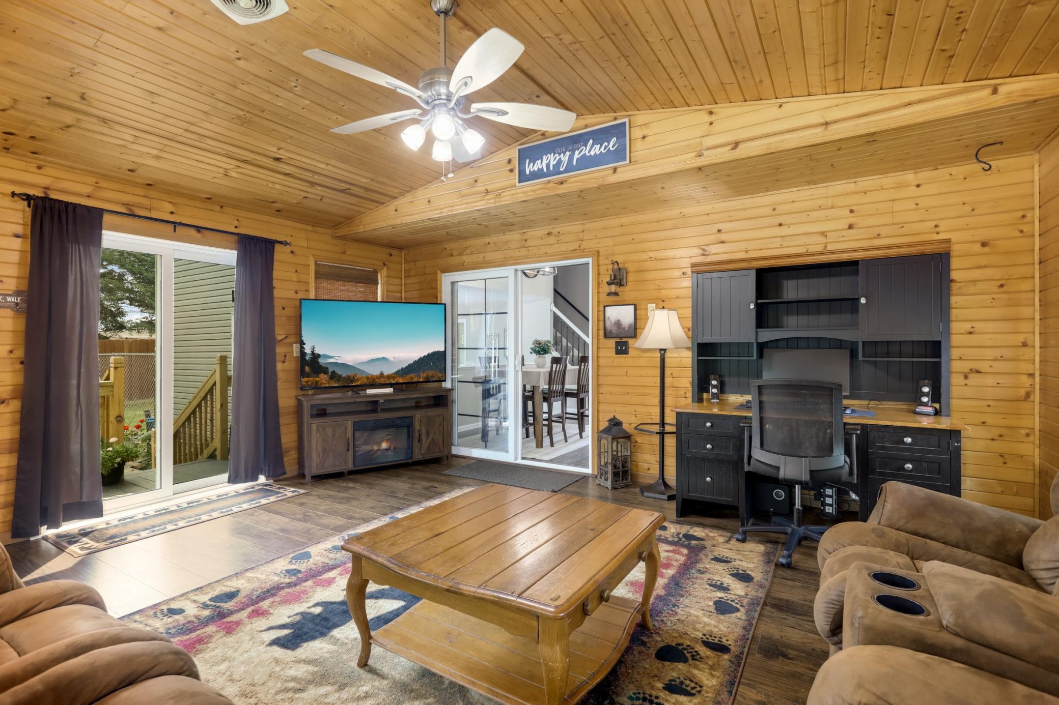 Direct access to the revamped back deck, perfect for seamless indoor-outdoor living.