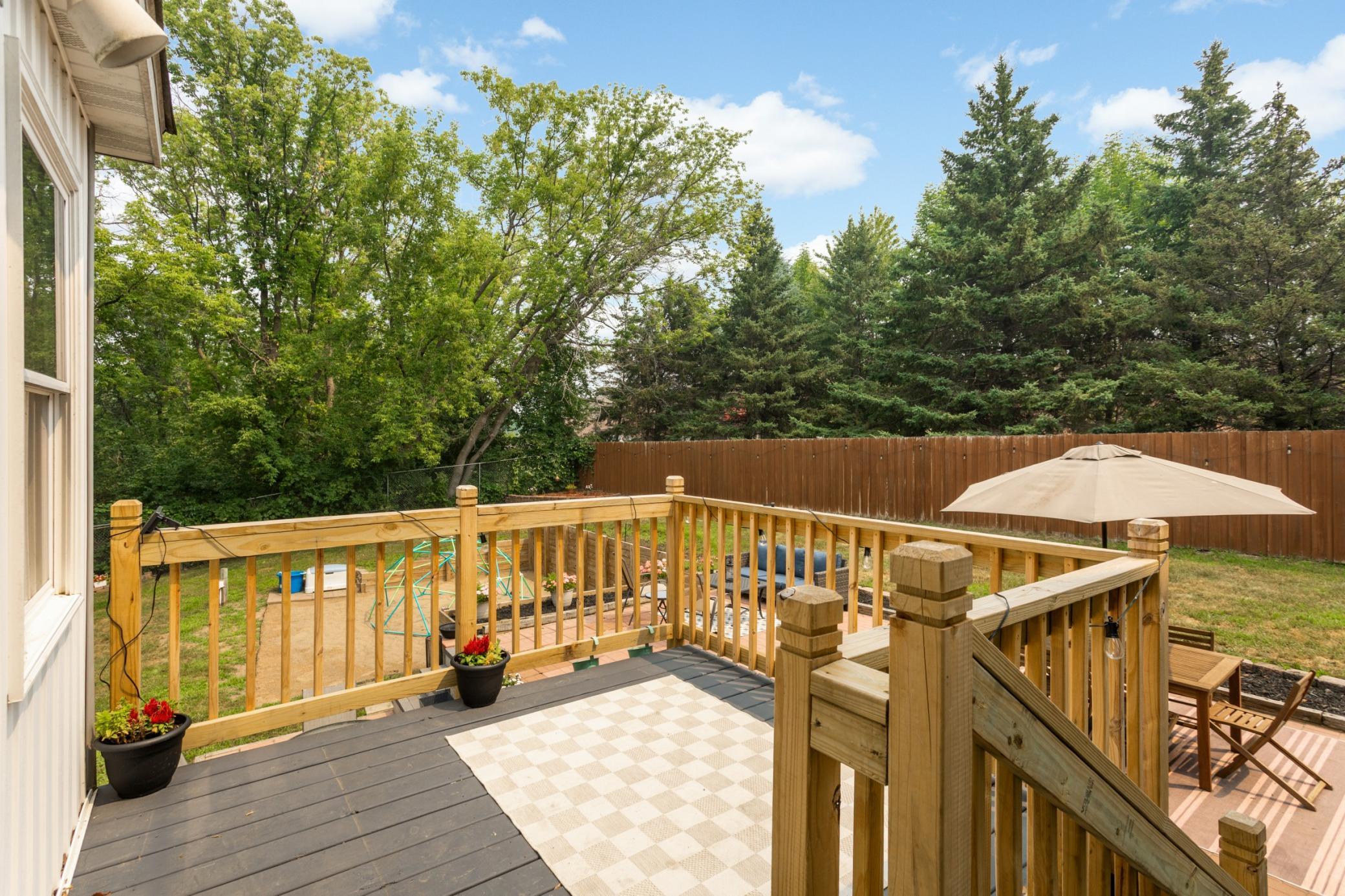 Newly built back deck