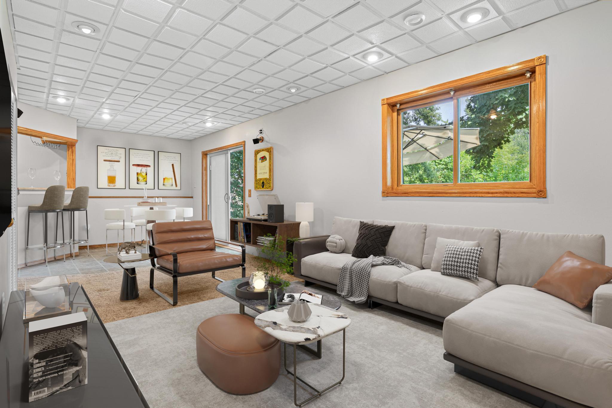 Lower level virtual staging