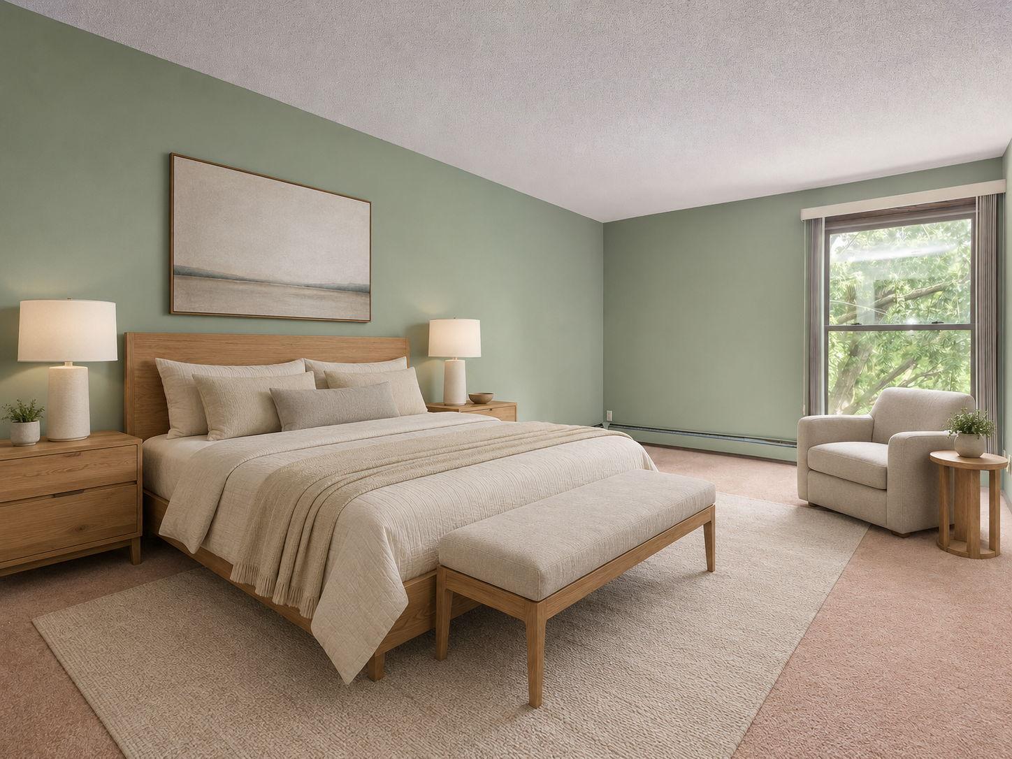 Primary Bedroom Virtually Staged