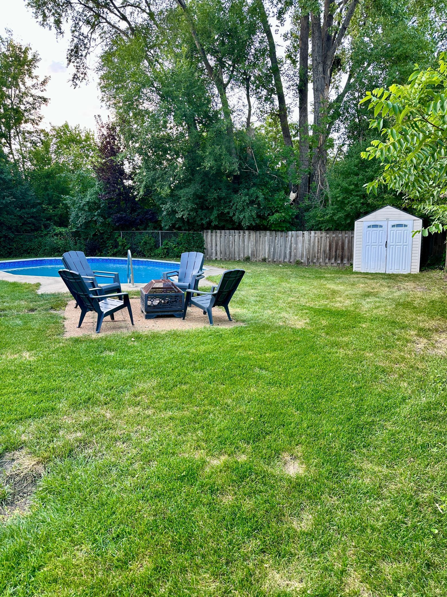 So much potential in this back yard. Pool is summer ready!