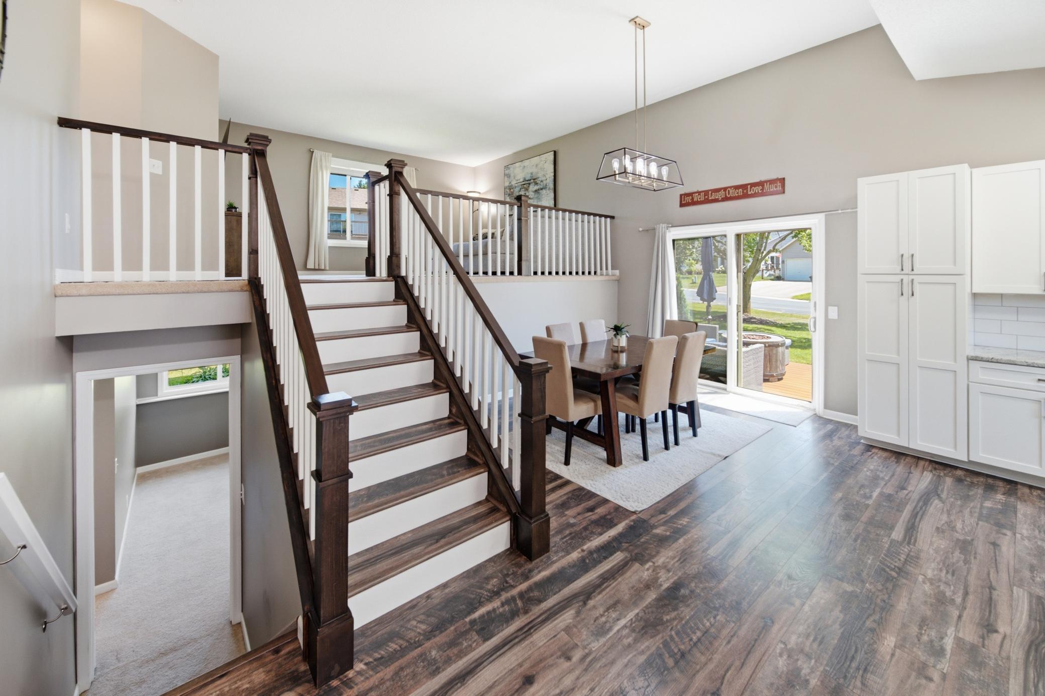 Stairs leading to Upstairs