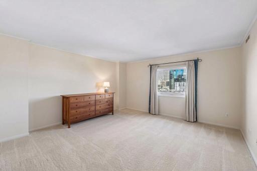 Primary bedroom. Carpet has been "virtually cleaned."