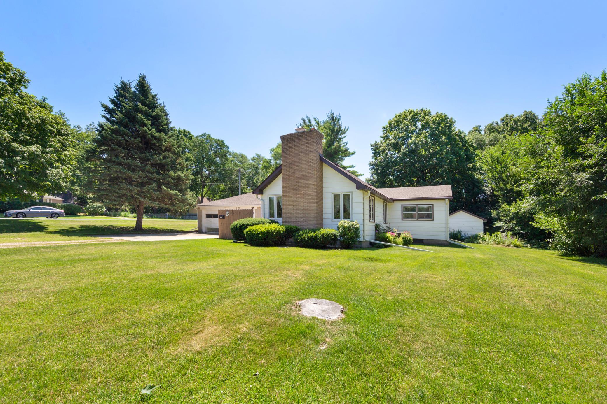 Two bedroom rambler on large corner lot