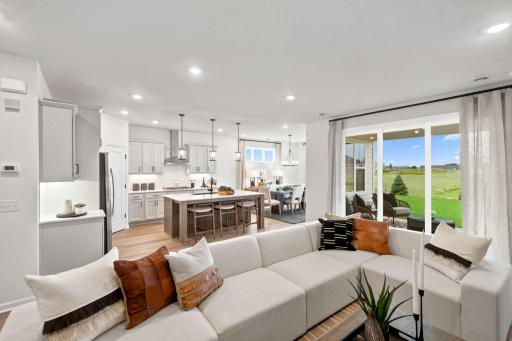 Family Room with easy access to the covered patio, kitchen, or owner's suite