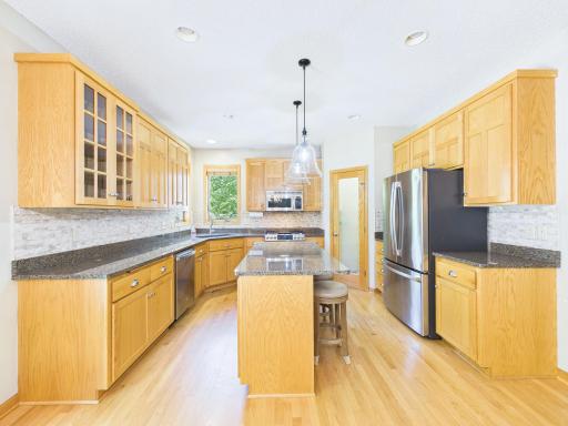 Photo for 6324 Langer Lane, Lino Lakes, MN 55038 - listing #7111077 center island, stainless appliance, granite and walk-in pantry