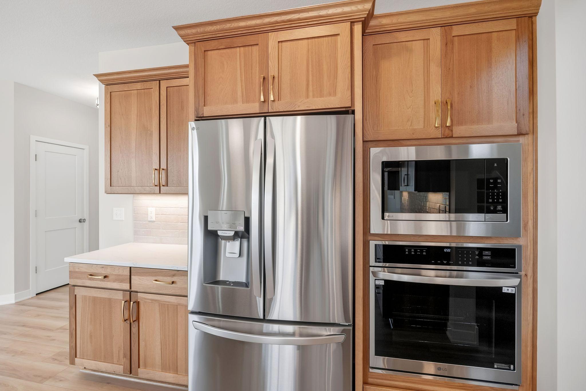 Upgraded stainless appliances.