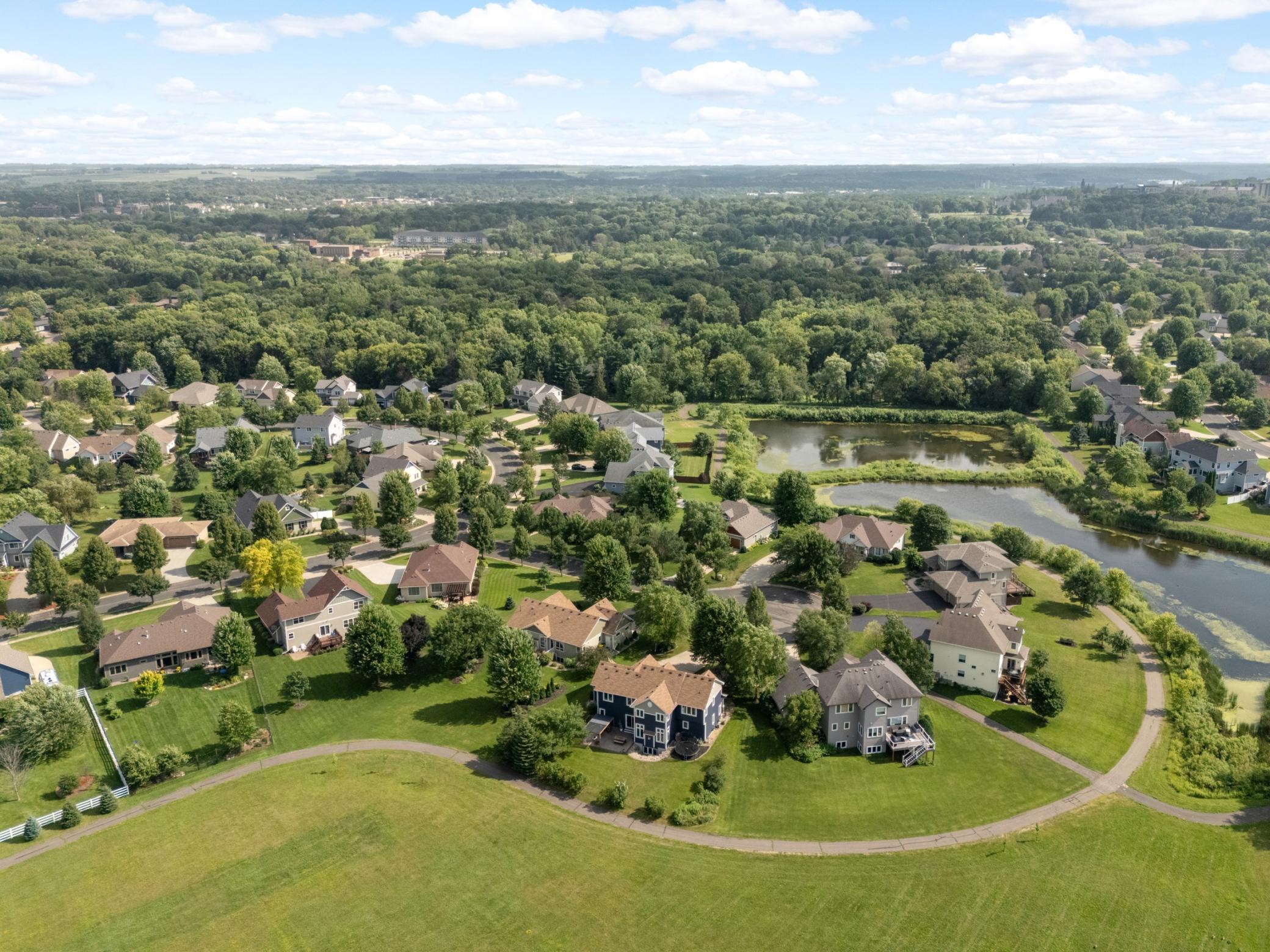 Enjoy walking to 2 parks and ponds in your neighborhood.
