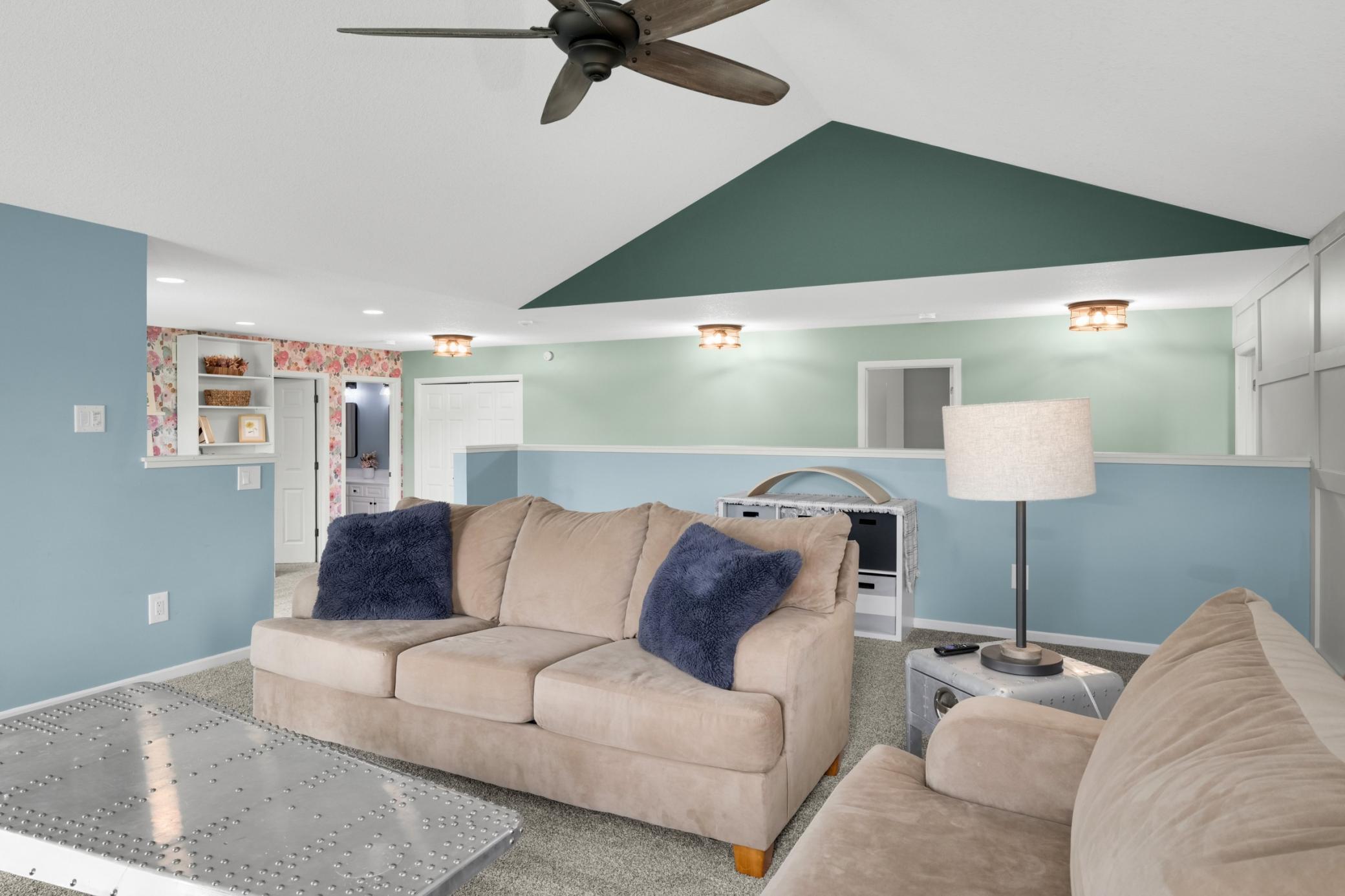 Upstairs family room.