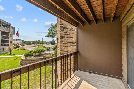 South facing private balcony is perfect spot for reading your favorite book or enjoying your morning coffee