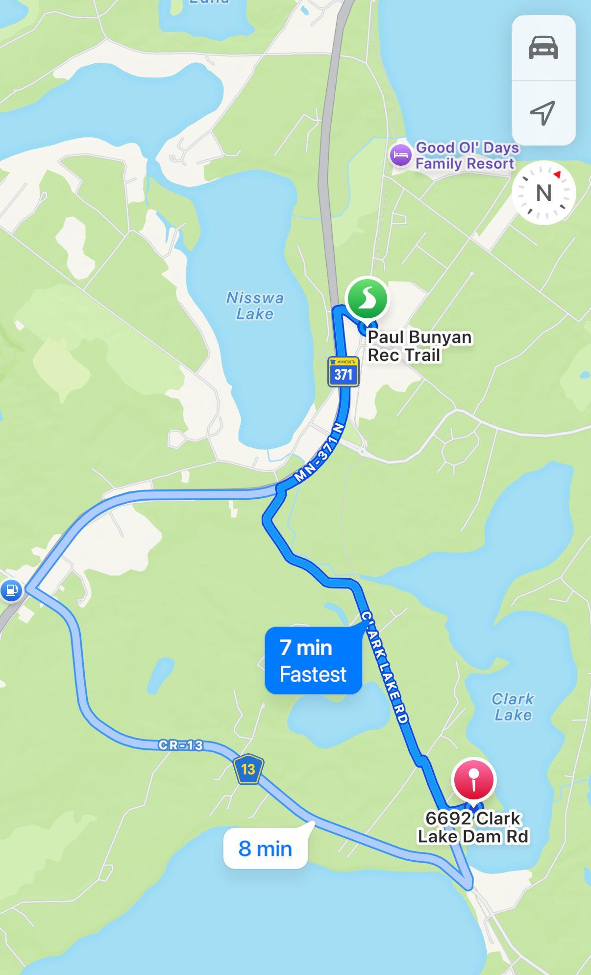 Nearby Paul Bunyan Rec Trail!