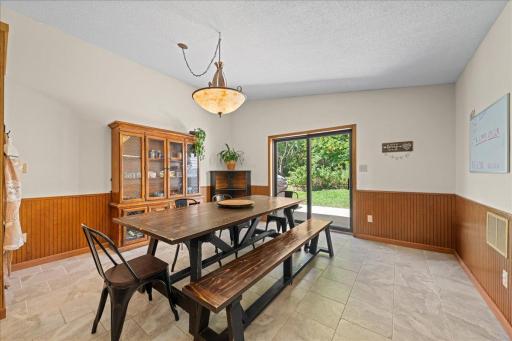 Dining room with walk-out to patio
