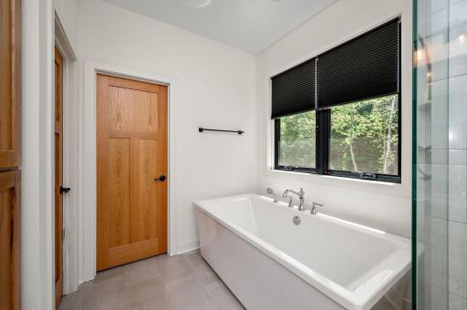 Open the windows and take a soak while listening to a full blown nature orchestra.