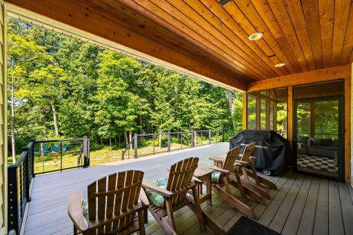 Rear veranda niche off deck--let it rain!