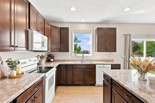 Kitchen features generous counter space.