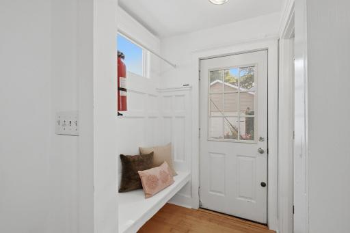 Back door & mudroom.
