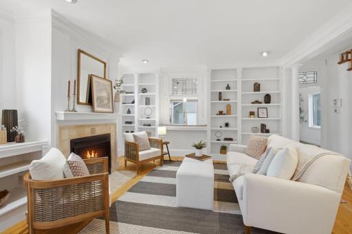 Enter and immediately be smitten with the original details and gorgeous millwork.