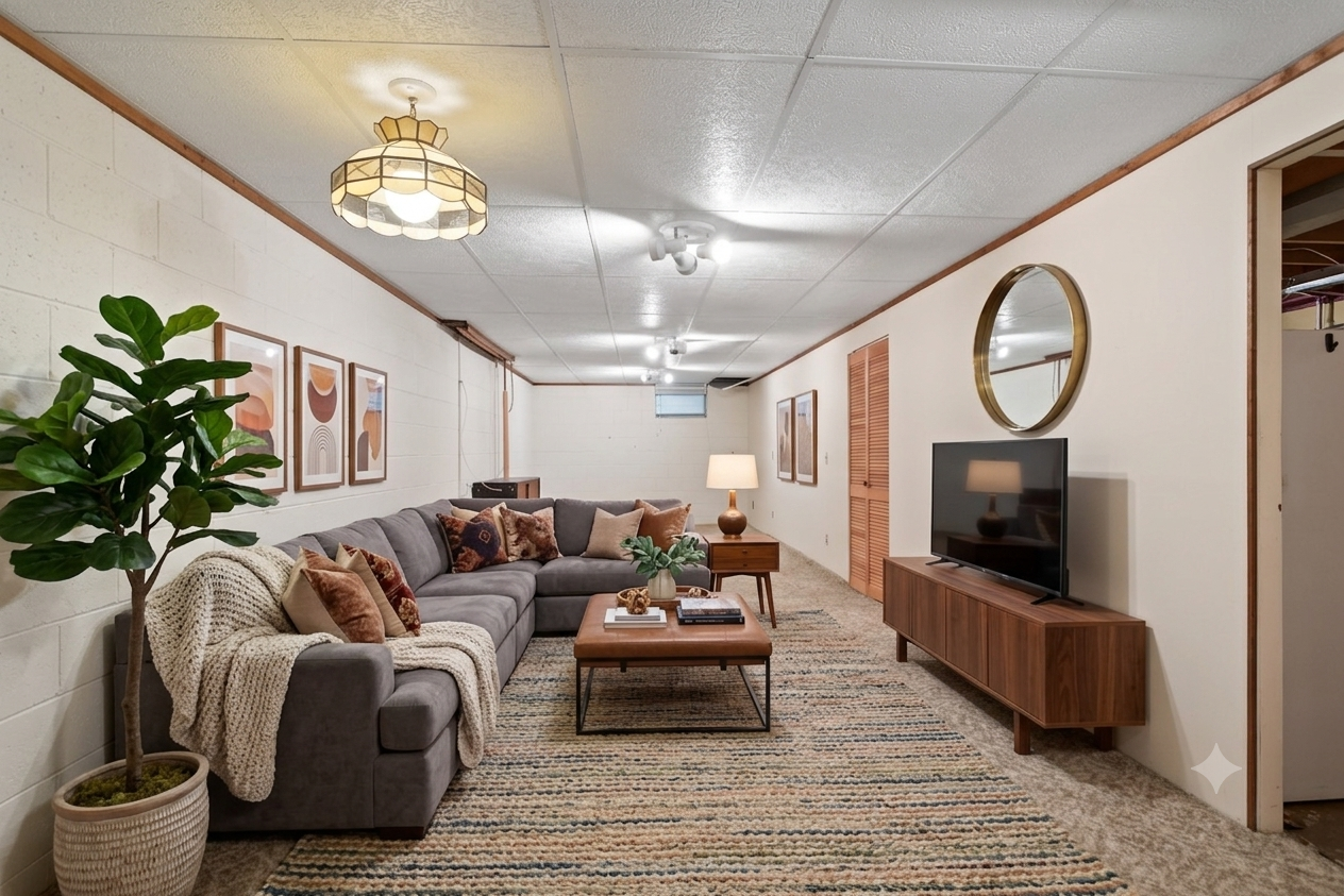 Family room basement vs