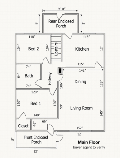 Main level Floor Plan - Approximate