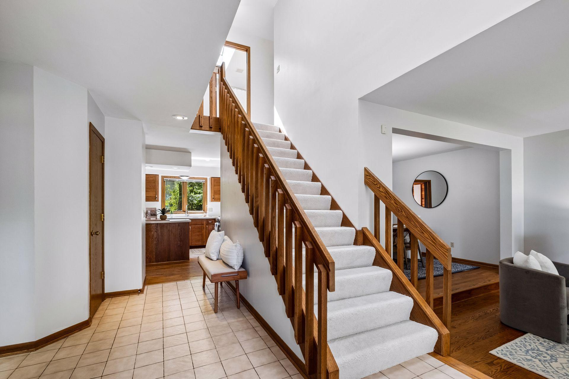 Newly carpeted upstairs! Let's take a peek