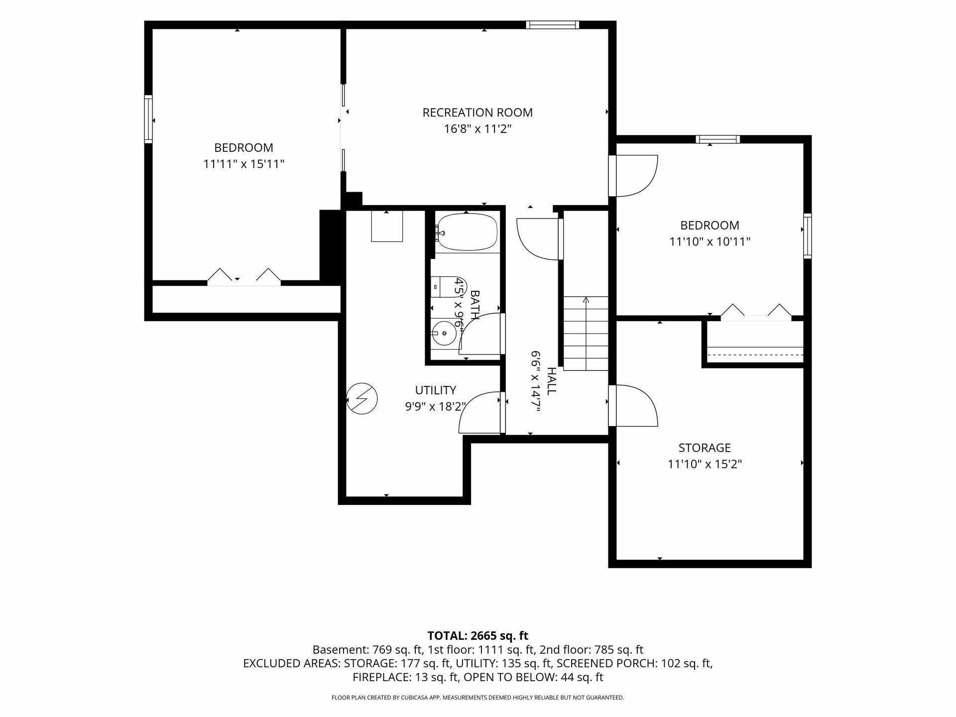 Lower level floorplan.