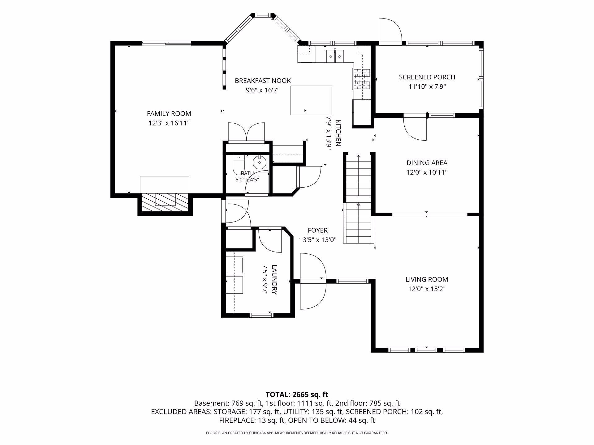 Main level floorplan.