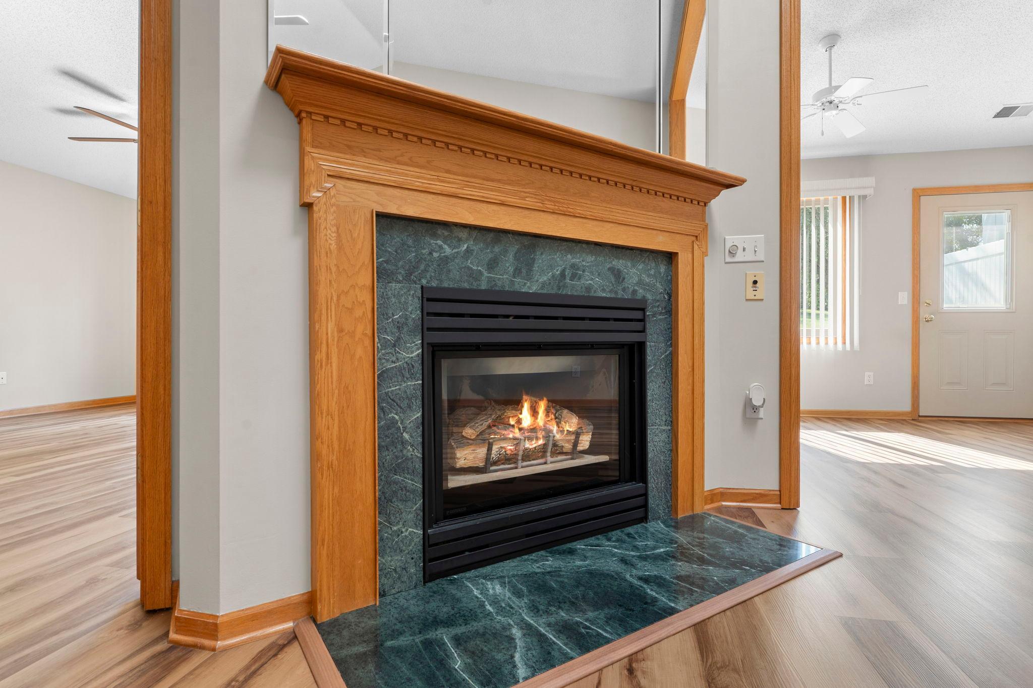 Fireplace is a true centerpiece of this home.