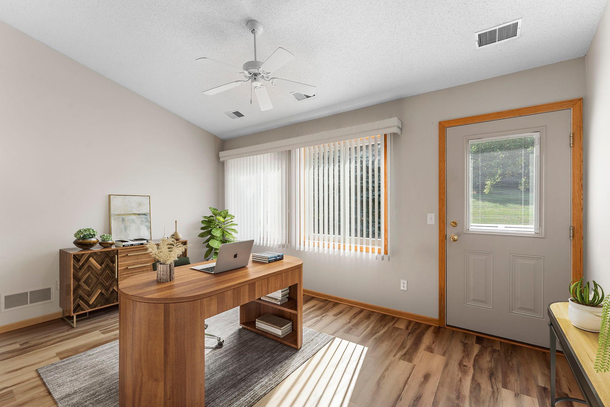 Home office space or additional sitting area off the living room.