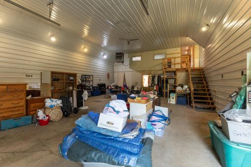 Interior of Shed, stairs to loft