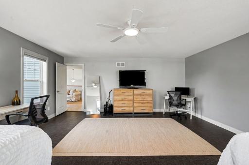 Another view of the 4th bedroom with views of the Loft.