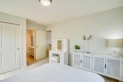 View of the 3rd bedroom shows access of the Jack and Jill bath between the 2nd and 3rd bedrooms