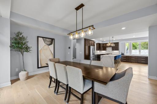 Refined yet inviting, the dining room creates a memorable setting for everything from casual dinners to special occasions.