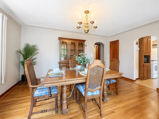 View from Dining Room to Hall and Kitchen