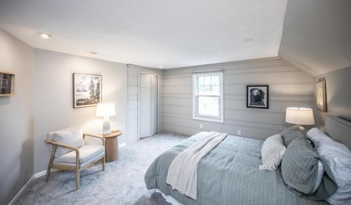 The primary bedroom is huge