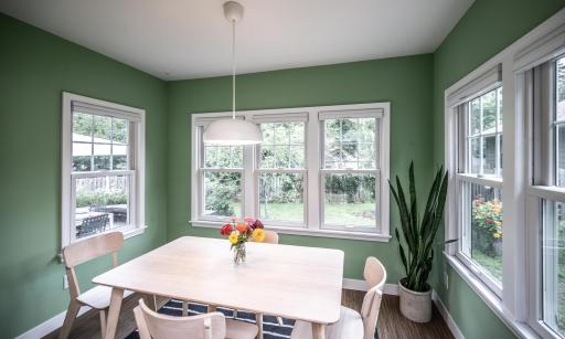 This will be your favorite room. The morning sun greets you at breakfast