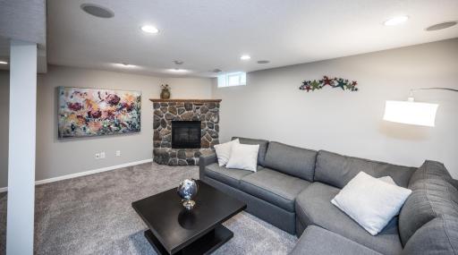 Enjoy the enormous lower level family room.