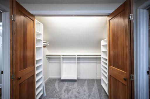 Also on the upper level, a huge storage space