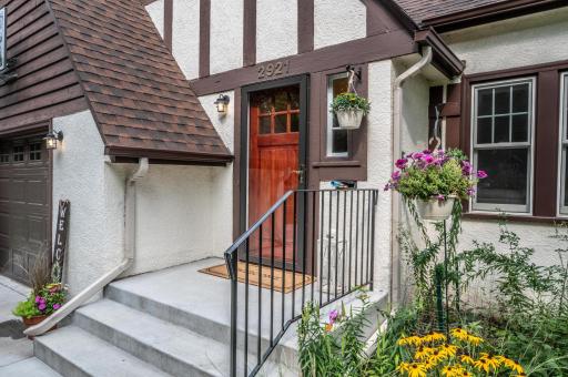 The charming front entry