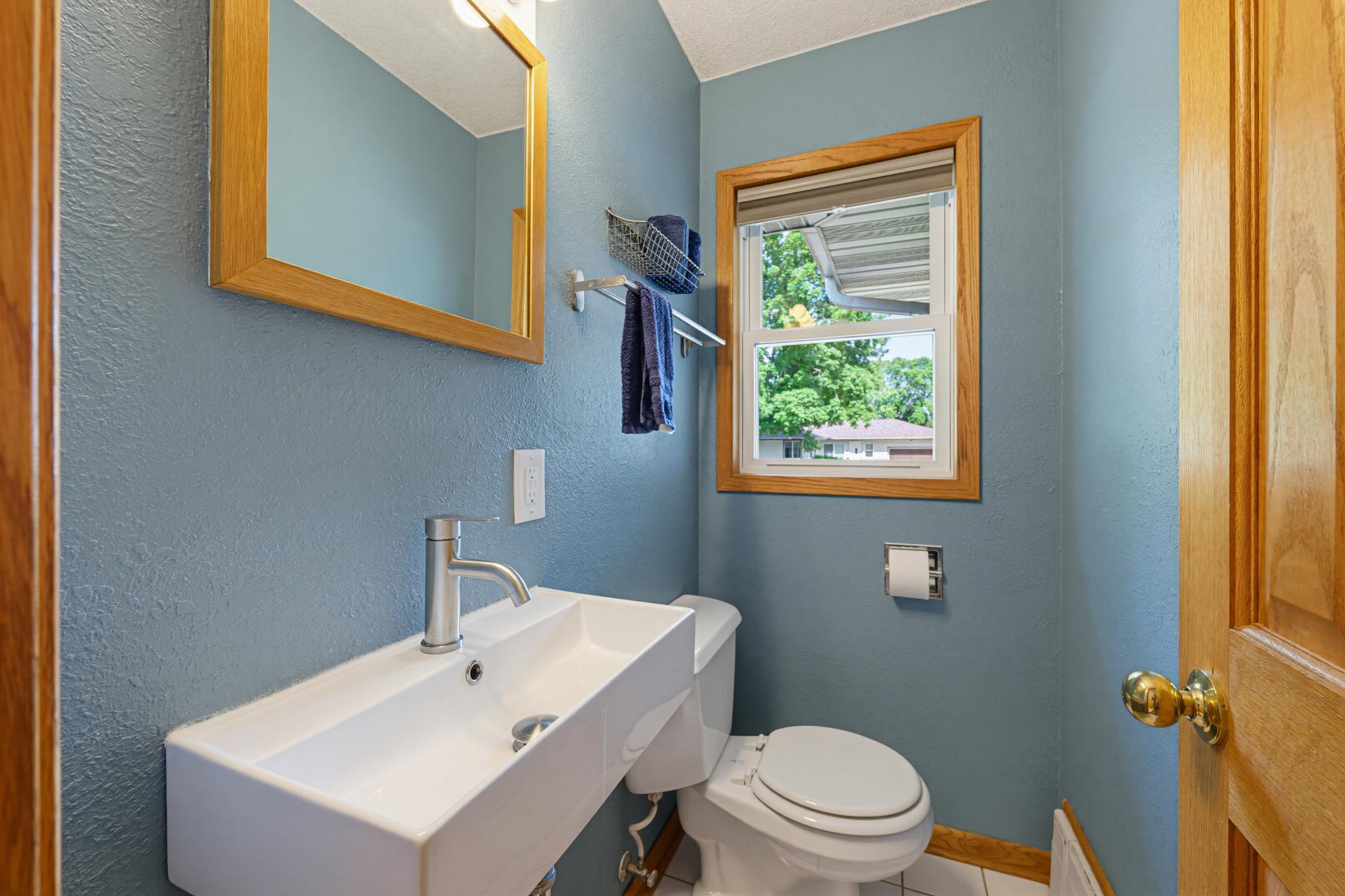 Main floor half bathroom.