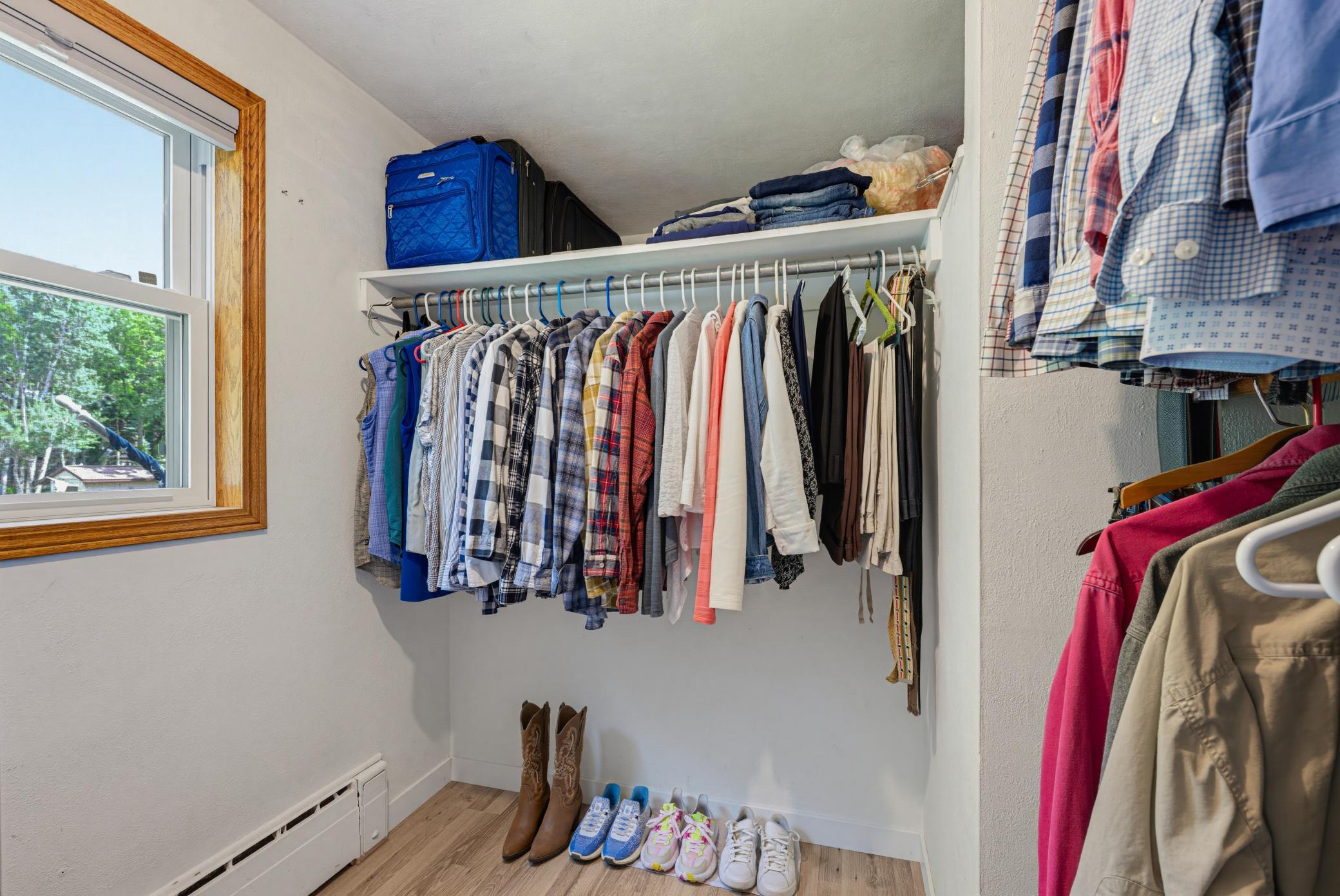 The primary bedroom features a walk-in closet.