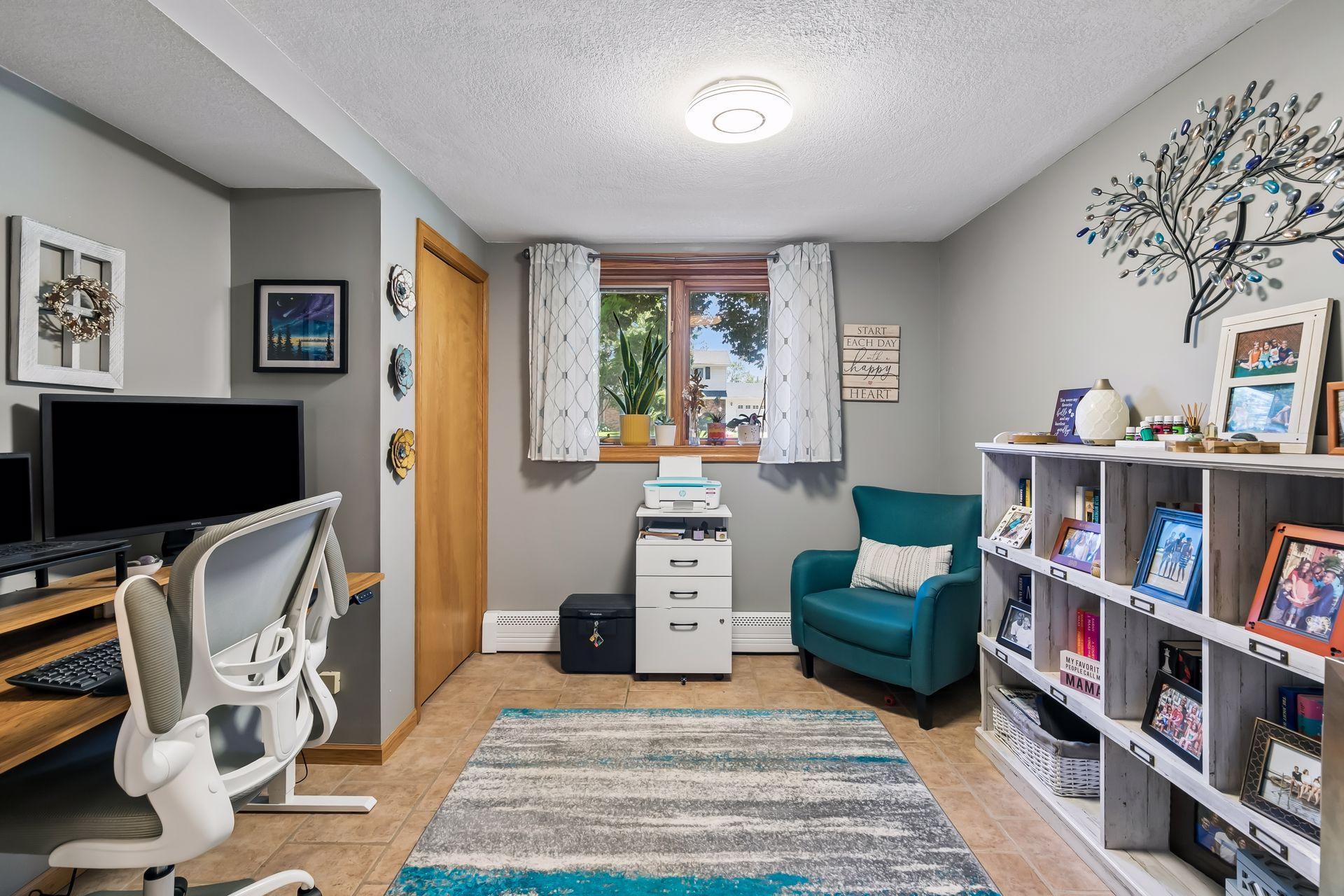 Lower level office that could be a 5th bedroom