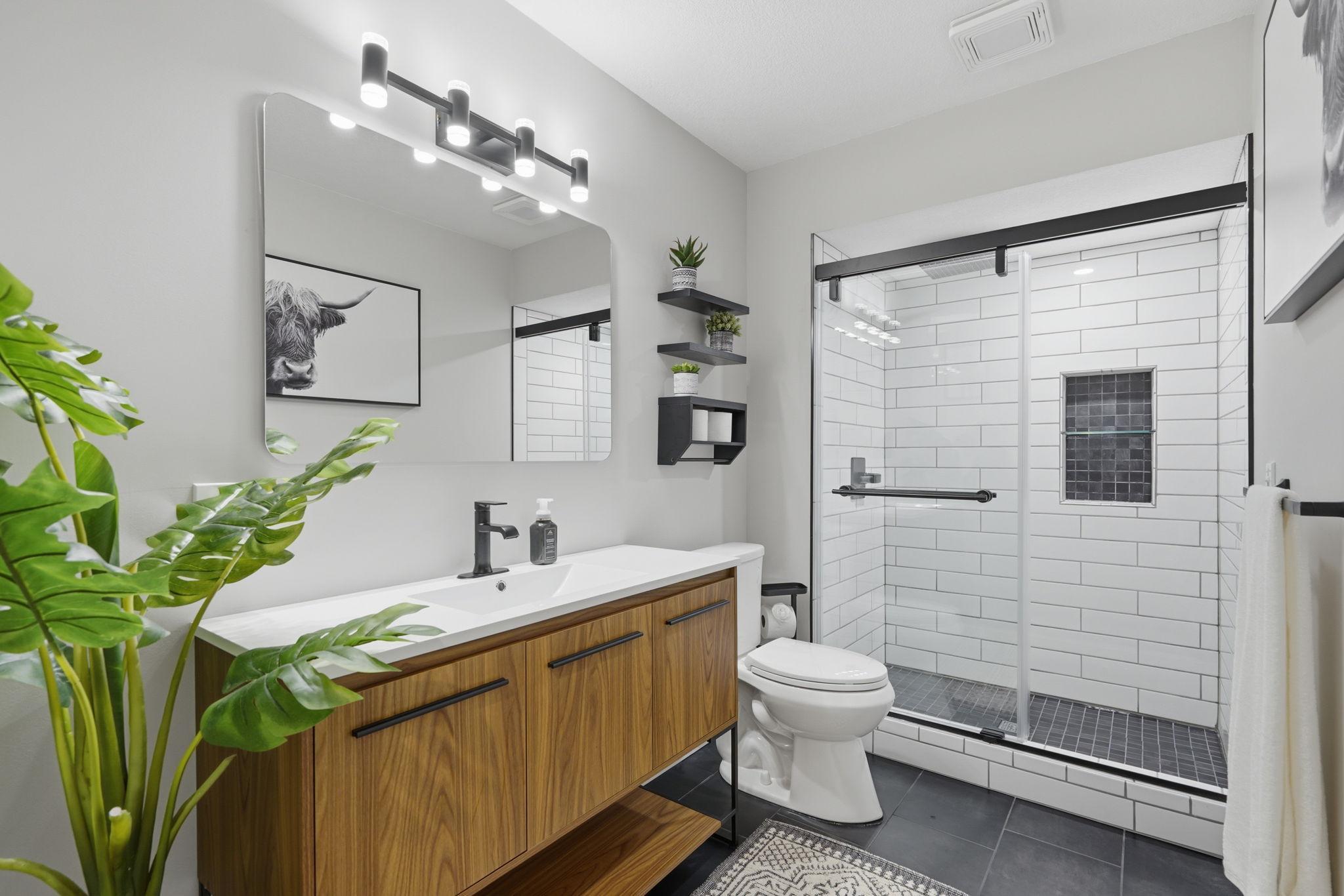 Newly finished lower level bathroom