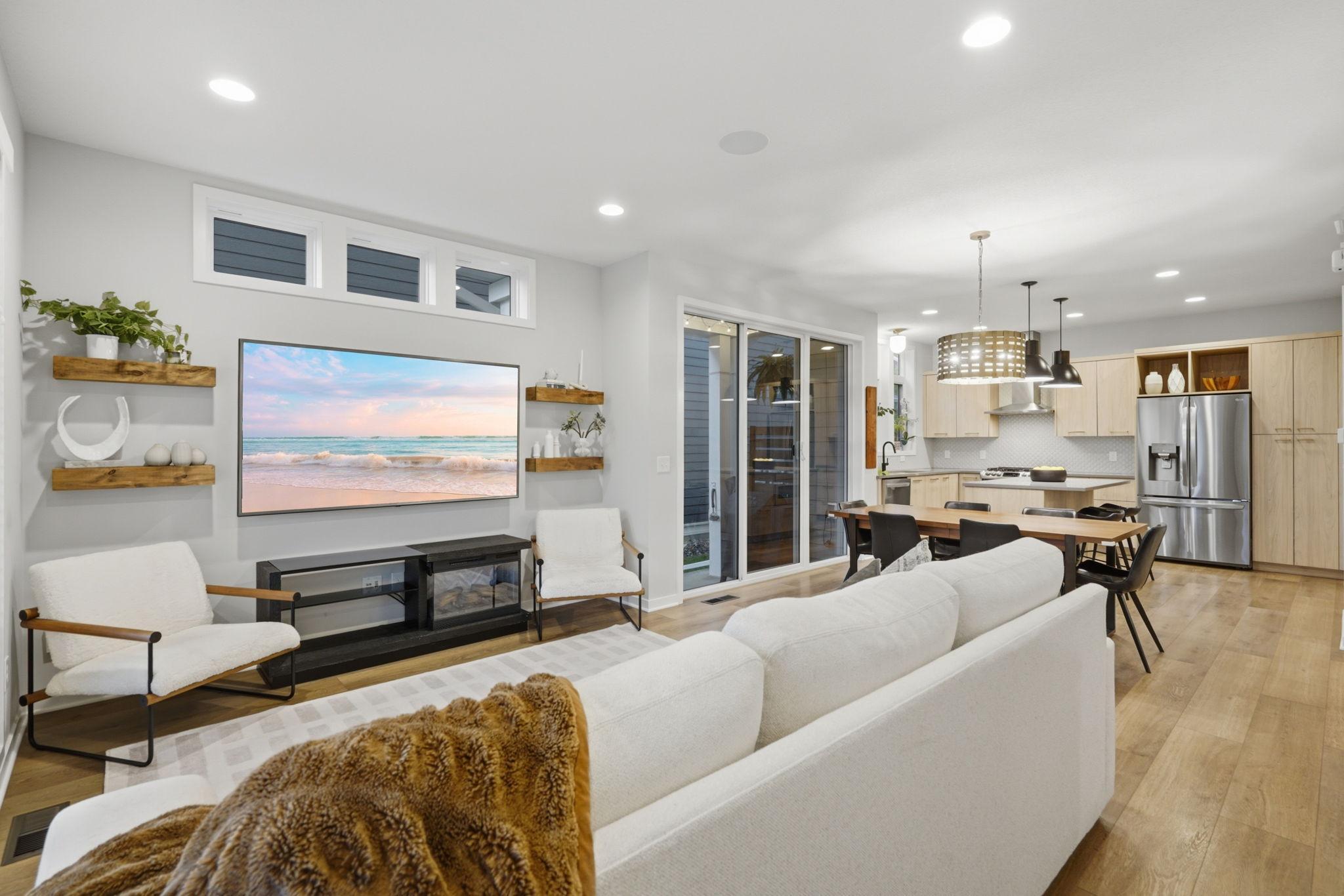 Open floor plan on the main floor is perfect for entertaining