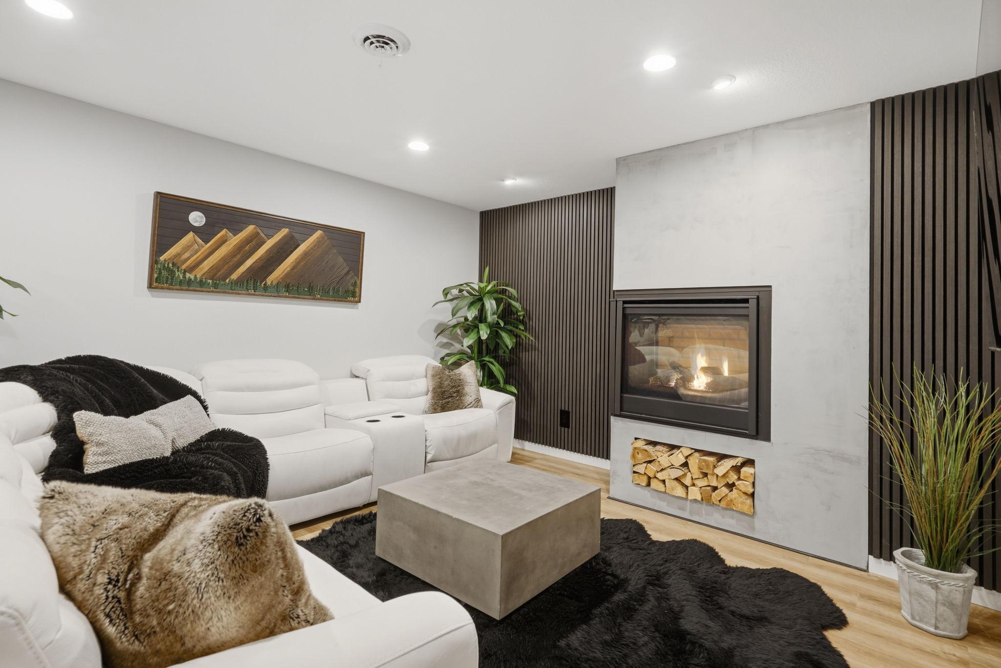 Designer finishes in the lower level
