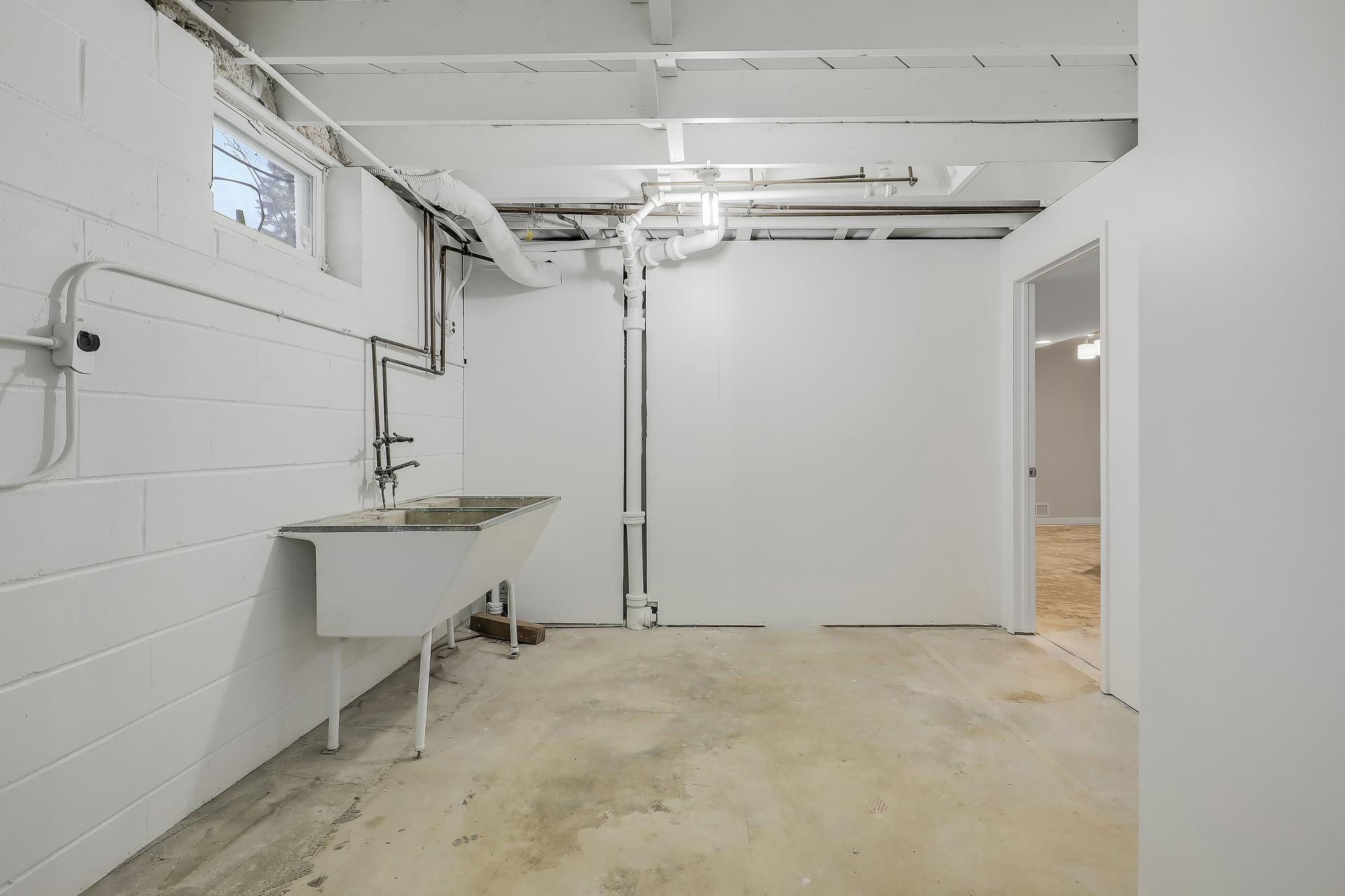Basement laundry