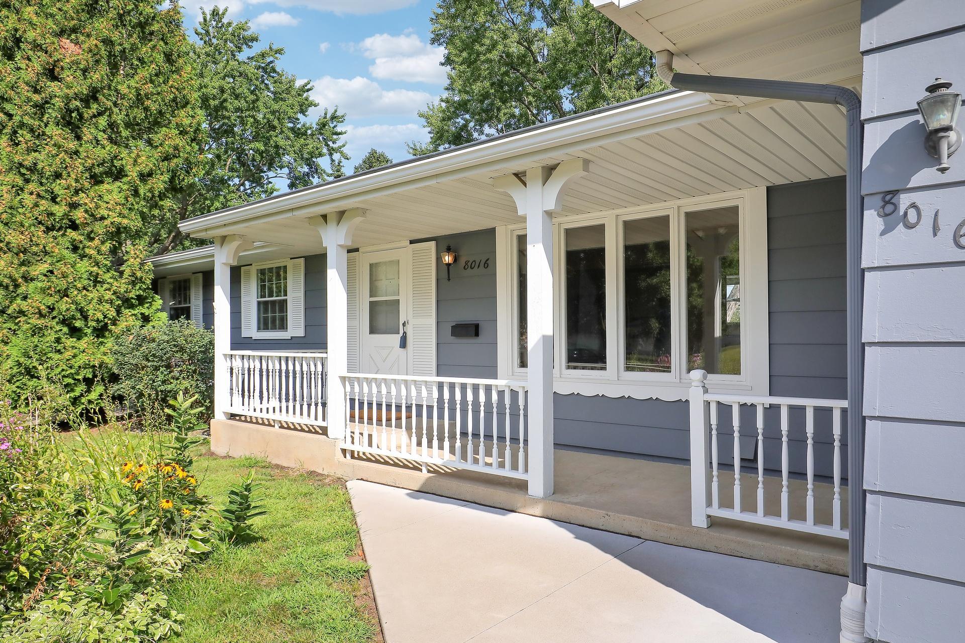 south facing porch